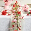 Amazon Flor Artificial Ratán Tulipán Tulipán Mariposa Corazón Decoración Día de San Valentín Tulipán Ratán