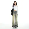 Jeans acampanados para mujer, nuevo modelo primavera 2026, de tiro alto, corte ajustado, largos hasta el suelo, pantalones de campana aptos para petite
