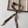 Bufanda de Seda con Patrón de Anacardo Retro y Cuentas Collar Cadena Larga Apilada para Suéter Accesorios de Atuendo de Viaje para Mujer de Sichuan