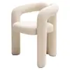 Penteadeira Minimalista Famosa na Internet Designer Moderna Creme Uso Doméstico Luxo Leve Encosto Quarto Ins Branco