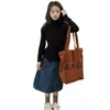 Suéteres de otoño e invierno para niñas 2026 nuevo estilo coreano dulce suéteres de invierno para niñas mayores, ropa interior para niños de talla mediana y grande