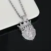 Pingente Jinse para Homens Aliexpress Novo Estilo Cobre Zircônia Leão Pingente Hip Hop Colar Masculino Tendência Joia para Pescoço