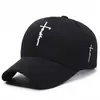 Gorra de Béisbol para Hombre de Primavera y Otoño, Sombrero de Sol, Diseño de Cruz Bordado para Todas las Estaciones, Gorra de Béisbol Versátil, Comercio Transfronterizo al por Mayor