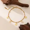 Europa e Estados Unidos transfronteiriça titânio aço moda retro temperamento Coringa diamante amor aço inoxidável cor retentora corrente tornozeleira