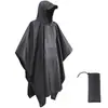 Capa impermeable tres en uno de comercio exterior, dosel multifuncional para montañismo transfronterizo, tapete de suelo, impermeable de PU de una pieza portátil al por mayor