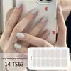Adesivos para Manicure em Gel Sem Luz de 14 Dedos Popular na Temu Transfronteiriça Adesivos de Unha à Prova d'Água de Longa Duração