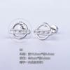 Pendientes de acero de titanio 316L con microincrustaciones de circonio y chapado en oro y cobre, con forma de hueso de oreja, AB, coloridos, con perforación transfronteriza, joyería para oreja.