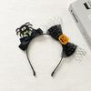 Sombrero de bruja, araña, calabaza, accesorio divertido para el cabello de fiesta de Halloween, diadema de bruja, lazo de malla de encaje