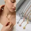 Nova Corrente Universal Aço Titânio Banhado a Ouro 18K Colar Tipo Pino Corrente Cruzada Corrente Osso de Cobra Colar de Joias DIY Acessórios para Colar