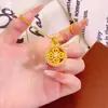 Pingente Cruz Vajra Bússola de Latão Banhado a Ouro com Diamantes, Mesmo Estilo das Lojas de Ouro, Pingente de Corrente para Clavícula Versátil Elegante e Fashion