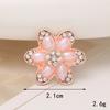 Nueva funda para teléfono de bricolaje con cinco pétalos de camelia con incrustaciones de diamantes, pegatina de belleza, material para zapatos con agujeros de flor de cerezo de diamante