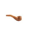 Tubo de Madera Maciza, Boquilla Curva Antigua de Madera, Pipa de Tabaco Hecha a Mano, Pieza de Juego, Pipa Seca, 4 Tamaños
