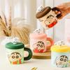 Taza Pequeña de Crayón Nueva con Asa Grande Caja de Color Cubierta de Silicona para Exterior Taza de Cerámica Taza de Dibujos Animados Producto Nuevo