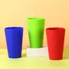 Venta Caliente en Amazon Taza de Silicona de 480ml Color Mixto Copa de Vino Tinto de Silicona Resistente a Caídas Copa de Cerveza de Goma Suave Taza de Agua Portátil