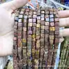 Cuentas Cuadradas Naturales Cristal Ágata Piedra Cuentas Sueltas Cuadrado de Ángulo Recto Cuentas Cubo de Azúcar Accesorios para Joyería DIY
