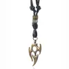 Colar de Couro Simples e Ajustável com Pingente de Liga Personalizado, Joia Decorativa, Acessório Versátil da Moda Europeia e Americana