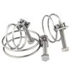 Abrazadera de tubo de acero inoxidable 304 con doble aro de alambre de acero, abrazadera de tubo/abrazadera de tubo, abrazadera de tubo de agua, abrazadera de tubo de gas, aro de sujeción
