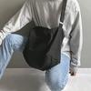 Nuevo bolso bandolera de tela Lazy Sail negro para hombres y mujeres, estudiantes, de gran capacidad, sencillo y combinable con todo.