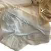 "Chica Crema" [Pantalones Máscara] Verano Secado Rápido Ropa Interior de Seda de Hielo para Mujer Calzones de Encaje de Cintura Media