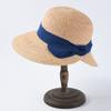 Sombrero de paja de rafia sombrero de primavera y verano sombrero para el sol sombrero de señora lazo sombrero de ala ancha sombrero venta al por mayor