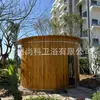 Habitación de Sauna de Barril de Cedro Rojo para Exteriores Sala de Vapor Sudoración para Exteriores Sala de Vapor Sudoración de Barril para Exteriores Horno Havia Ventana Panorámica Teja Asfáltica