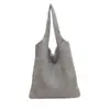 Bolso de Punto Dorado con Lentejuelas de Seda del Mismo Blogger Coreano para Mujer 2025 Nuevo Estilo Perezoso Bolso de Hombro Grande