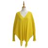 Camisa de Chiffon Solta Grande de Manga Comprida com Estampa Irregular Feminina Europeia e Americana Decote V Frente e Verso Top de Chiffon Solto