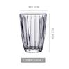 Vaso de Agua de Vidrio Rayado Vintage Vaso para Café Hielo Americano Latte Blanco Australiano Vaso para Extracción Fría Vaso Mocha Vaso para Dirty Coffee