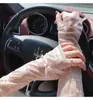 Mangas de Hielo con Protección Solar para Mujer, Anti-UV, Verano al Aire Libre para Ciclismo y Conducir, Mangas de Seda de Hielo Holgadas con Lazo de Perlas