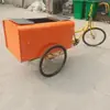Triciclo de Saneamento para Uso Externo, Triciclo Grande com Teto Aberto, Caminhão Basculante, Veículo Manual de Limpeza Auto-Descarregável, Pedal Lixo Metabo