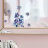 Hs1322C Planta Artificial Flor Azul Adhesivo Autoadhesivo para Interruptor Decoración de Pared para Interruptor de Luz de Habitación