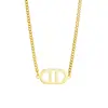 Colar Pig Nose Cor Dourado Areia Verão Luxo Leve Estilo Hip-Hop Personalidade Fashion Temperamento Joias Acessórios Yiwu Atacado
