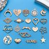 Europa y Estados Unidos KC oro mixto 20 letras de amor huecas AMOR pequeño colgante DIY pulsera collar joyería colgante al por mayor