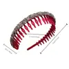 Faixa de Cabelo Aveludada com Gypsophila Ondulada com Grampo de Cabelo Dentado Antiderrapante Adorno de Cabeça Faixa de Cabelo Removedora de Maquiagem Feminina Lavagem de Rosto de Verão Feminina