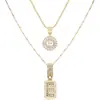 Collar con Colgante de Letra Inicial A-Z Transfronterizo Europeo y Americano Moda Personalidad Doble Capa Letra Colgante de Diamante Cadena de Clavícula