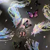 Pegatinas de Arte para Uñas Mariposa Galaxia de Doble Capa Yitu Son Pegatinas Decorativas Coloridas, Lindas y Dulces Yt6175