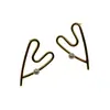 Pendientes de Perla Asimétricos con Forma de Corazón con Diseño de Nicho Estilo Coreano Es77 Plata de Ley 925 en Toda la Superficie Pendientes Simples Estilo Ins Inspirados en Chanel