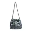 Elegante Bolso de Hombro Fruncido con Hombros Abullonados para Mujer, Verano 2026 Estilo Coreano Simple Estilo Ins Bolso Versátil de Cadena para Debajo del Brazo