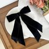 Nueva pinza para el cabello con lazo de terciopelo para mujer, estilo francés, retro, elegante, accesorio para el cabello de alta gama que combina con todo.