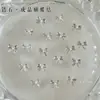 Decoraciones de Arte de Uñas de Circonita con Forma de Corazón Terminadas, Kit de Material de Moño de Pedrería Blanca Deslumbrante Famoso en Internet de Alta Calidad, Pedrería para Arte de Uñas