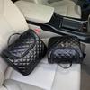Bolsa de cosméticos de viaje sencilla y a la moda, gran capacidad, gran tamaño, bordado rómbico, gancho para colgar, bolsa de aseo, bolsa de cosméticos, bolsa de almacenamiento