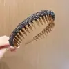 Faixa de Cabelo Aveludada com Gypsophila Ondulada com Grampo de Cabelo Dentado Antiderrapante Adorno de Cabeça Faixa de Cabelo Removedora de Maquiagem Feminina Lavagem de Rosto de Verão Feminina