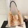Bolso de mano retro transfronterizo nuevo otoño/invierno, bolso de hombro de cadena moderno y elegante, bolso de hombro de felpa versátil y chic