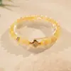 Pulsera de Calabaza de Citrino Amarillo Artificial, Nueva Pulsera de Cuentas Estilo Chino Retro, Lujo Ligero, Gama Alta, Joyería Simple para la Mano para Mujeres