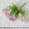 Flor Morada Boda Flor Artificial Estilo Jardín Monet Flor Artificial Arreglo de Piso Flor de Boda Escenario de Ventana Arreglo Floral