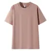 Camiseta de Peso Pesado 280g Fio Duplo para Homens e Mulheres, Camiseta Básica Solta e Confortável de Algodão Penteado, Camiseta Cultural com Logo Imprimível
