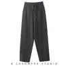 Calças 100% Caxemira Pura Masculina Leggings de Caxemira Masculina Versão Solta Inverno 7 Fios Espessadas Quentes Casuais