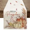 Venta Caliente Transfronteriza Camino de Mesa de Calabaza de Otoño Impresión de Alta Definición Hoja de Arce Piña Decoración de Festival Camino de Mesa Atmósfera del Hogar En Stock