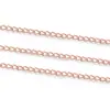 Cadena de Cola de Acero Inoxidable Horno de Vacío Chapado en Oro Oro Rosa Acero de Titanio Accesorios Cadena para Collar Pulsera DIY Oro al Vacío