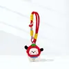 Adorable Muñeco de Peluche Cachorro Cabeza de Tomate en Forma de Corazón Llavero Colgante para Bolso Decoración de Mochila Cadena de Llavero Lanyard